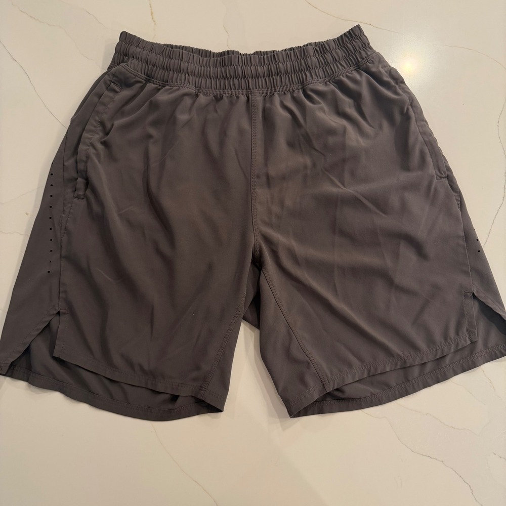 All in Motion Mens Athletic Shorts Charcoal Gray Recycled Stretch Gym Small S